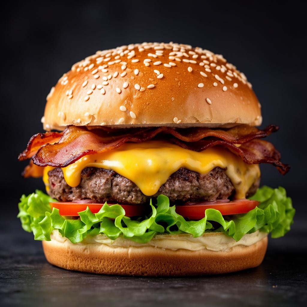 Bacon cheeseburger maison